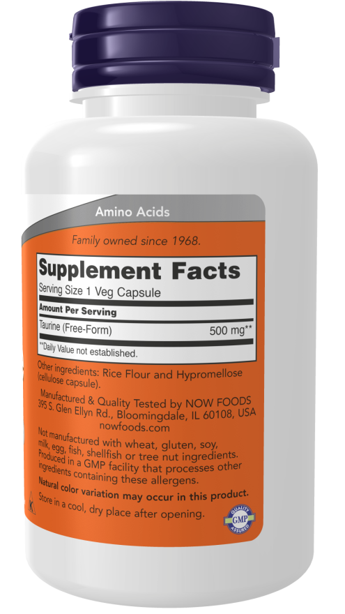 Taurine 500 mg Veg Capsules (100 Veg Capsules)