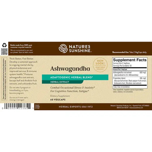 Ashwagandha - Dietary Supplement for Occasional Stress & Anxiety Support