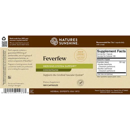 Feverfew Concentrate (100 caps)