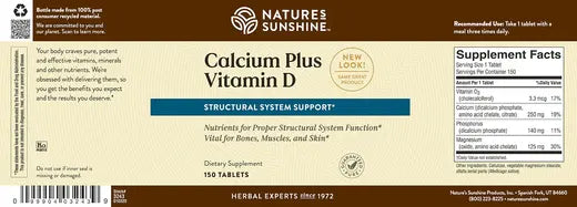 Calcium Plus Vitamin D Supplement (150 tabs)
