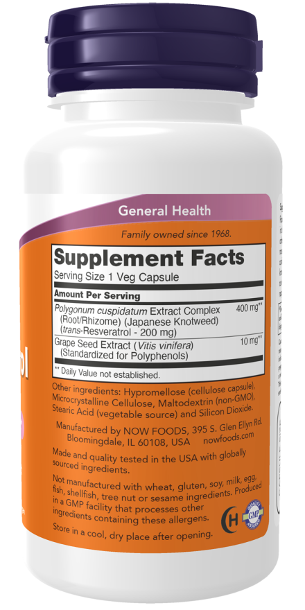 Resveratrol 200 mg Veg Capsules (60 Veg Capsules)