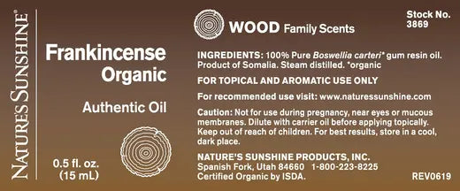 Frankincense, Organic Essential Oil (15 ml)