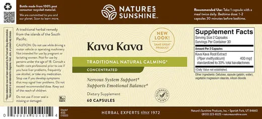 Kava Kava Concentrate (60 caps)