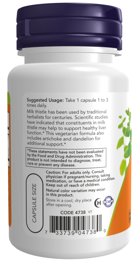 Milk Thistle Extract, Double Strength 300 mg Veg Capsules (100 Veg Capsules)