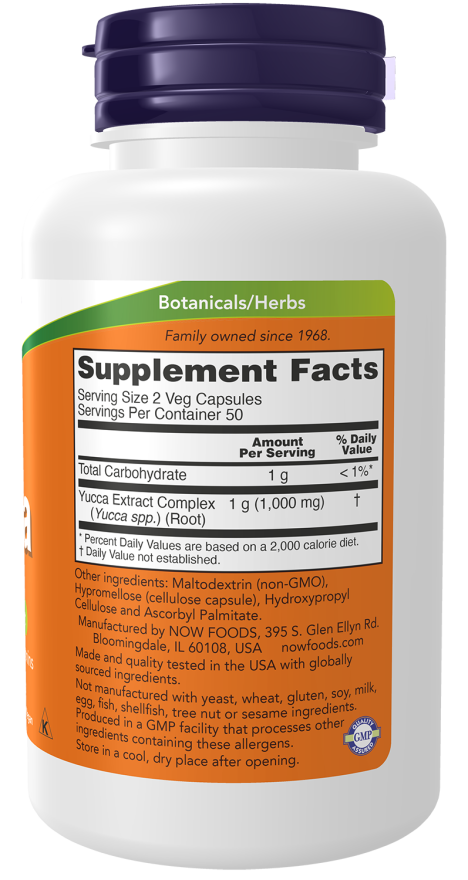 Yucca 500 mg Veg Capsules(100 Veg Capsules)
