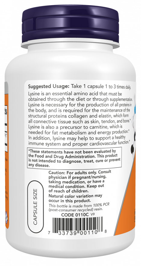 L-Lysine 500 mg Veg Capsules