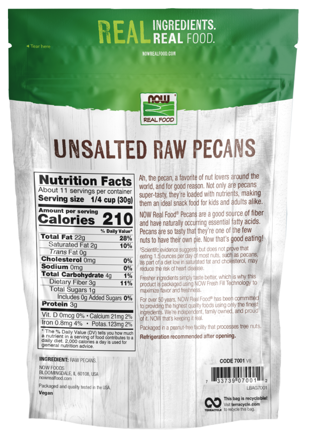 Pecans, Raw & Unsalted 12oz.
