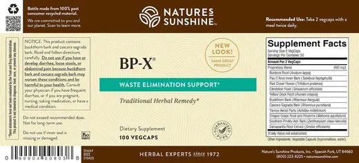 Healthy Bowel Function Remed BP-X Herbal Supplements (100 caps)