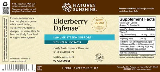 Elderberry D3fense - Herbal Extract Immune Support (90 caps)