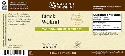 Herbal Infection Remedies Black Walnut Supplement Black Walnut (100 caps)