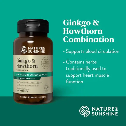 Ginkgo & Hawthorn Combo. (100 caps)