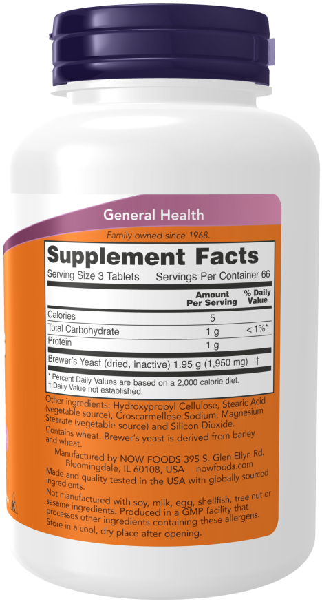Brewer's Yeast 650 mg Tablets