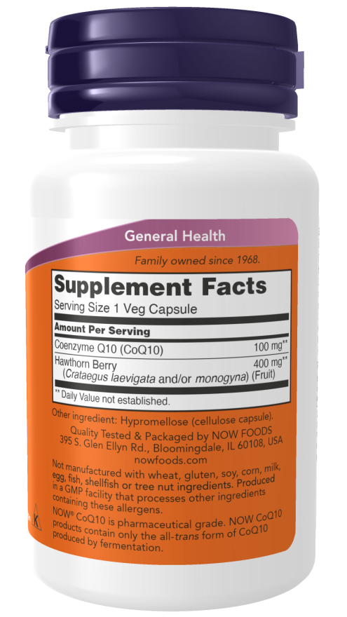 CoQ10 100 mg with Hawthorn Berry Veg Capsules