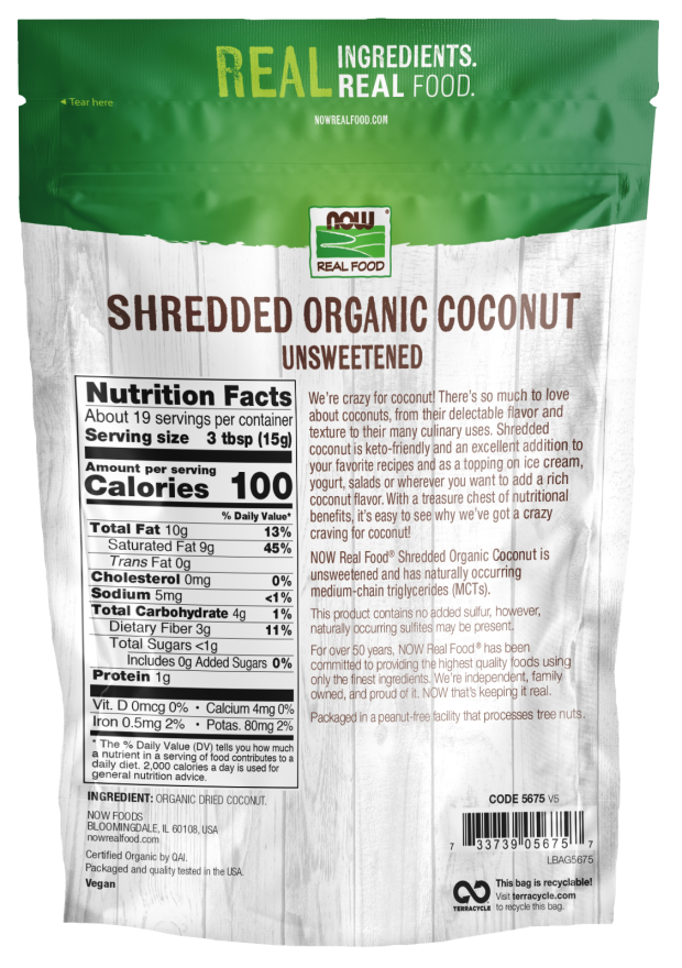 Coconut, Organic, Unsweetened & Shredded