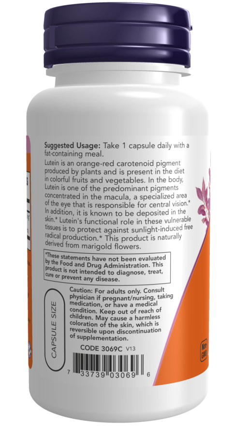 Lutein, Double Strength 20 mg Veg Capsules