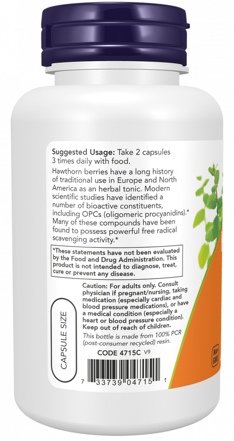 Hawthorn Berry 540 mg Veg Capsules