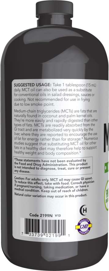 MCT Oil Liquid in Plastic Bottle