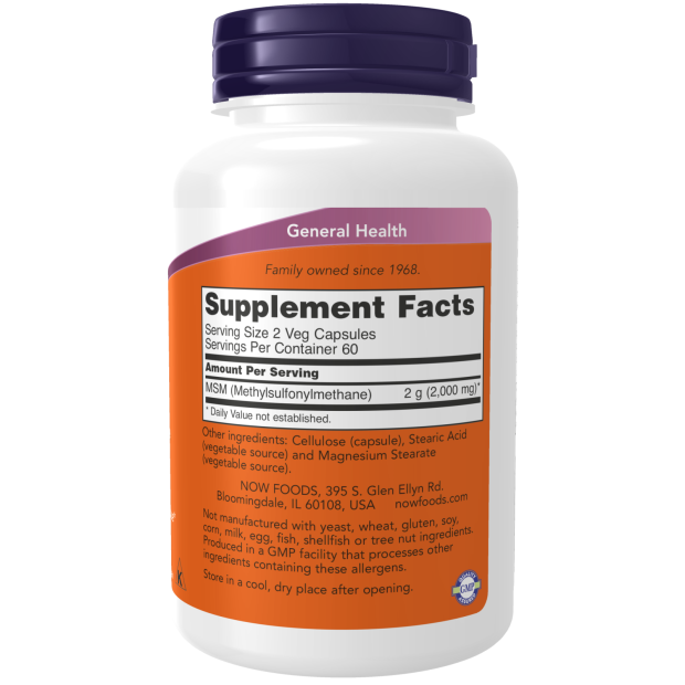 MSM 1000 mg Veg Capsules