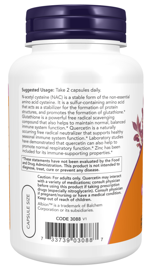 NAC Quercetin & Zinc Veg Capsules
