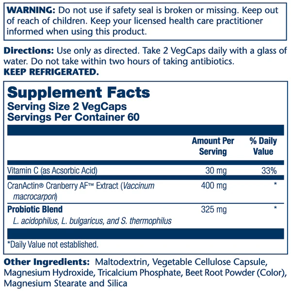 CranDophilus, CranActin 400mg (120)Caps