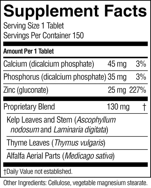 Zinc (25 mg) (150 tabs)