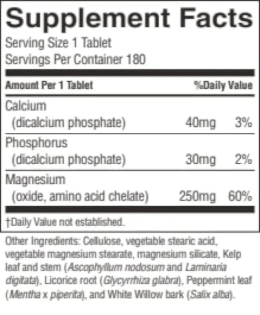 Magnesium (250 mg) (180 tabs)