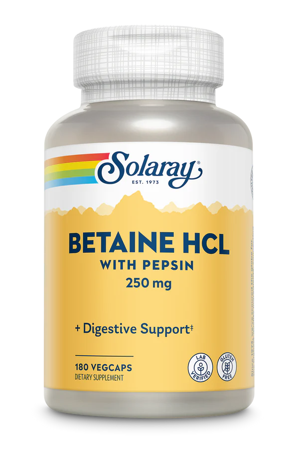 Betaine HCl with Pepsin 250mg (180)Caps