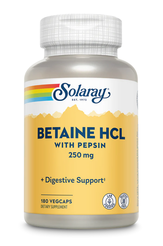 Betaine HCl with Pepsin 250mg (180)Caps