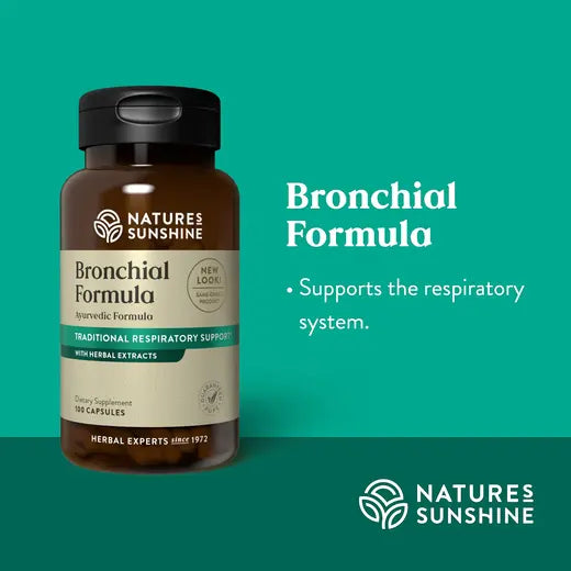 Respiratory System Supplement Bronchial Formula Herbal Capsules (100 caps)