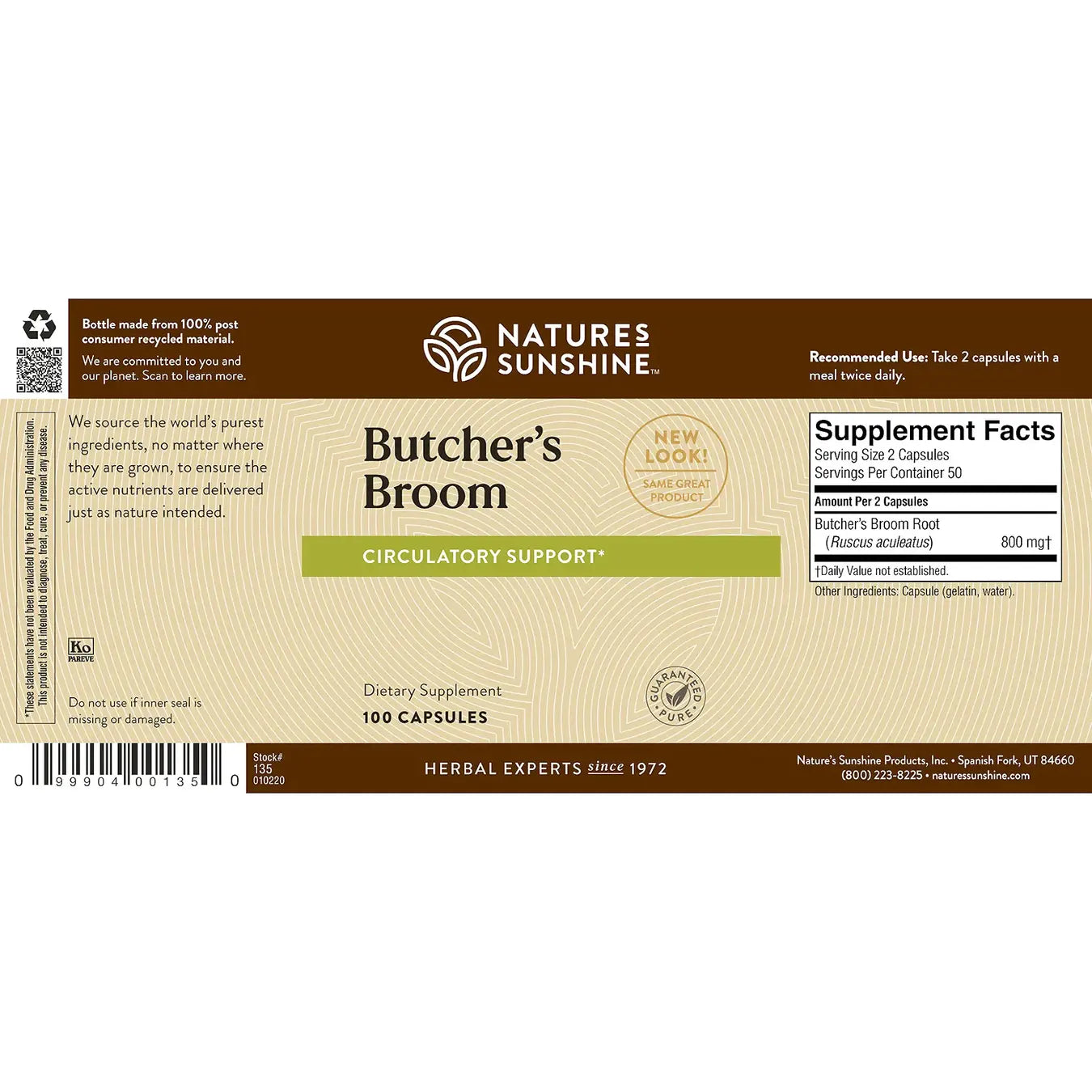 Butcher’s Broom 100 CT