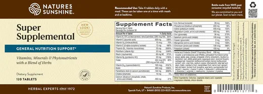Super Supplemental Vit. & Min. (120 tabs)