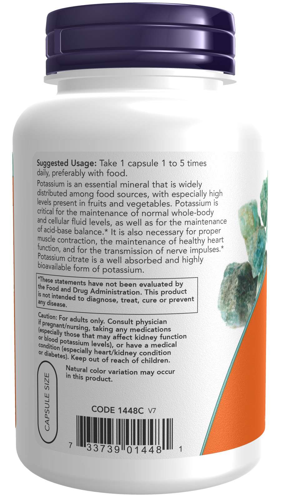 Potassium Citrate 99 mg Veg Capsules (180 Veg Capsules)