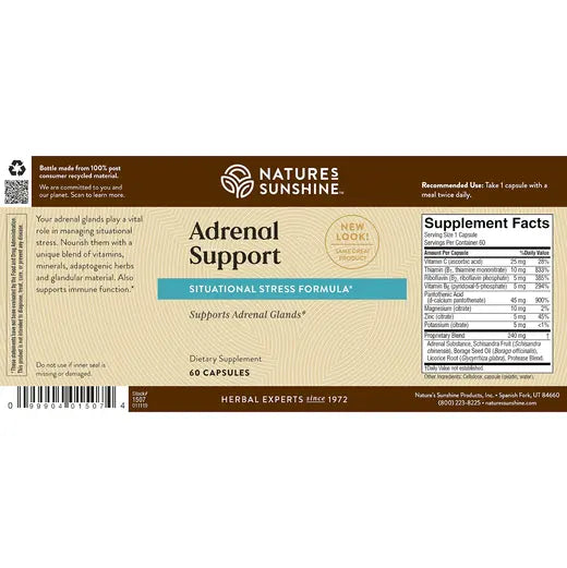 Adrenal Support Dietary Supplement (60 caps)