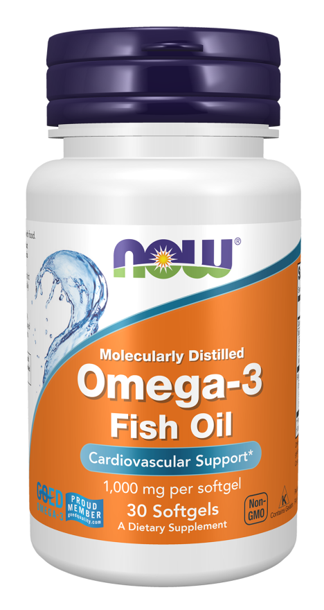 Omega-3 Fish Oil, Molecularly Distilled Softgels (30) 1649