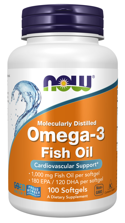 Omega-3 Fish Oil, Molecularly Distilled Softgels (30) 1649