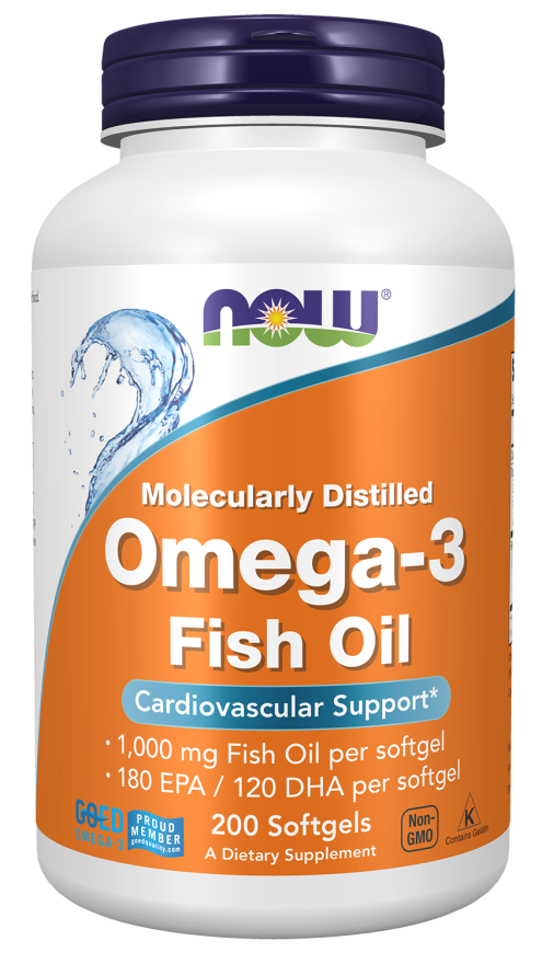 Omega-3 Fish Oil, Molecularly Distilled Softgels (30) 1649