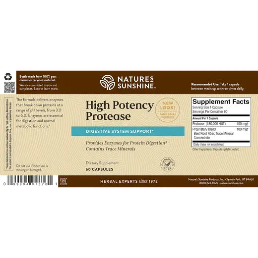 Protease, High Potency (60 caps)