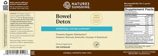 Bowel Detox - GI Support and Digestive Function (120 caps)