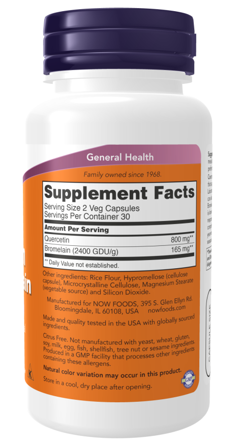 Quercetin with Bromelain Veg Capsules (120 Veg Capsules)
