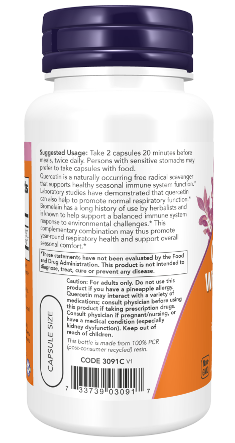 Quercetin with Bromelain Veg Capsules (120 Veg Capsules)
