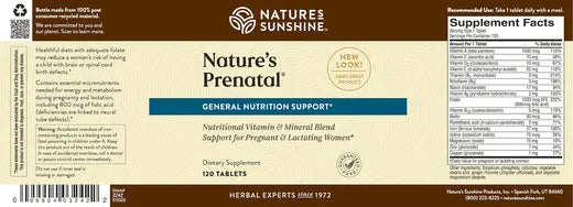 Nature’s Prenatal Multivitamin (120 tabs)