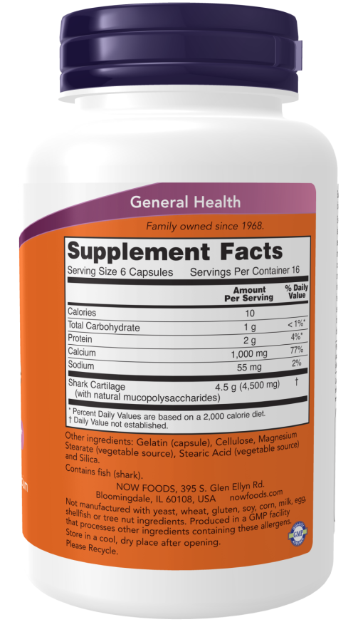 Shark Cartilage 750 mg Capsules (100 Capsules)