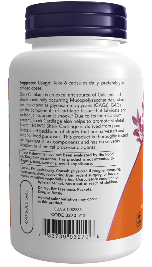 Shark Cartilage 750 mg Capsules (100 Capsules)