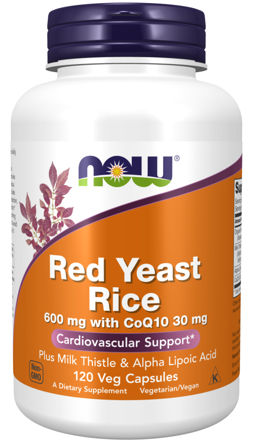 Red Yeast Rice 600 mg with CoQ10 30 mg Veg Capsules (120 Veg Capsules)