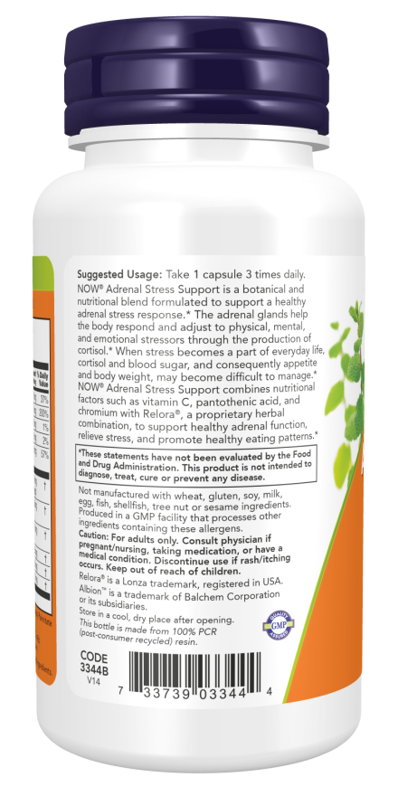 Adrenal Stress Support with Relora™ Veg Capsules (90 Veg Capsules)