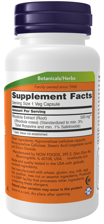Rhodiola 500 mg Veg Capsules (60 Veg Capsules)