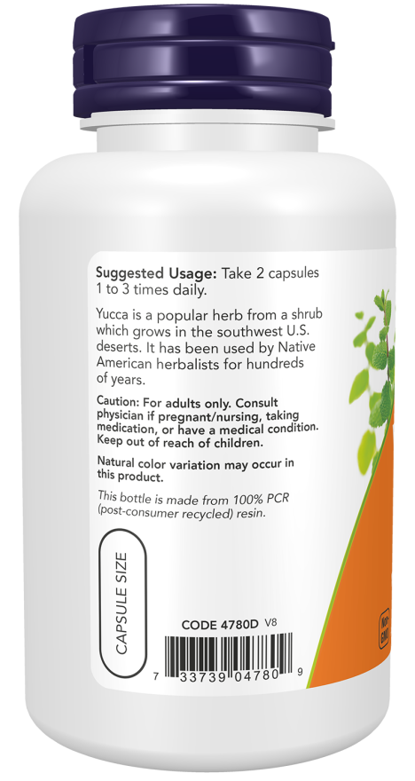 Yucca 500 mg Veg Capsules(100 Veg Capsules)
