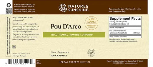 Pau D’ Arco (100 caps)