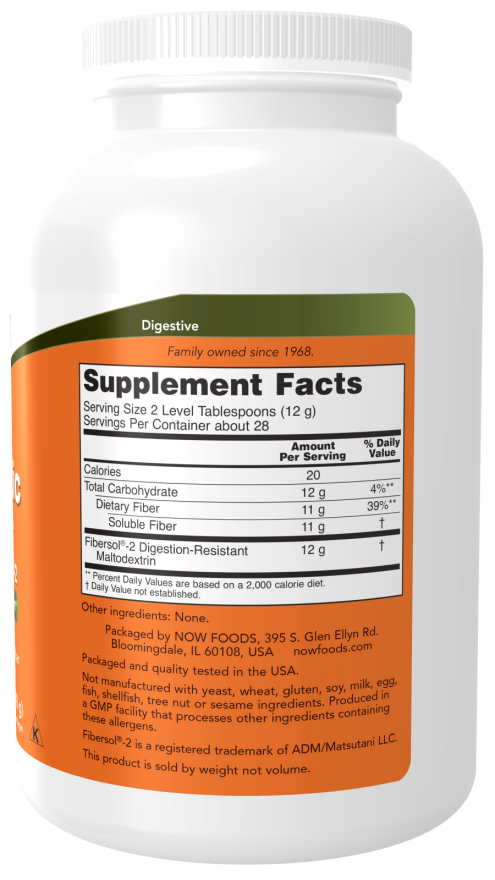 Prebiotic Fiber with Fibersol®-2 Powder 12 oz.
