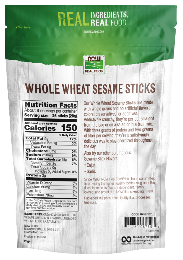 Whole Wheat Sesame Sticks 9 oz.